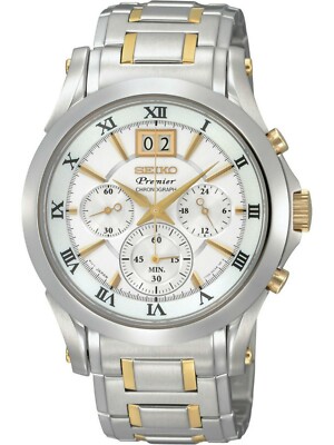 SEIKO SPC058P1,Men's Premier,Chronograph,Steel Case & Bracelet,Sapphire,100m WR