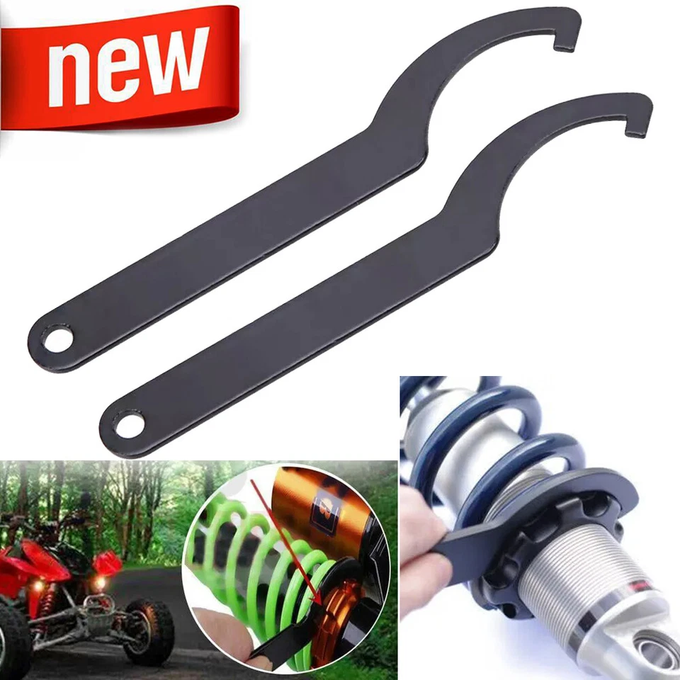 Juego de 2 llaves abrazadera C llave de choque ajustable para suspensión de motocicleta ATV UTV Foto 2 de 4