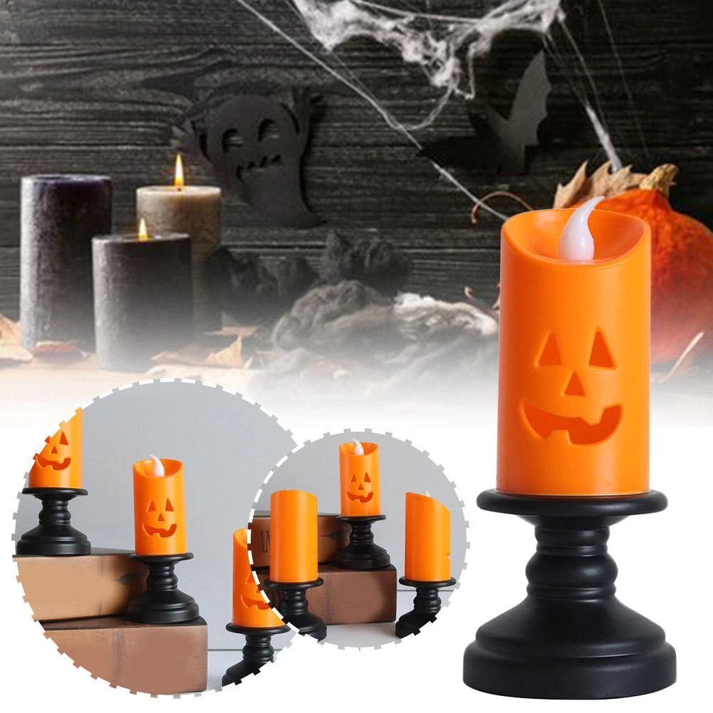 Halloween LED Light Candle Colorful Pumpkin Table Decor Home SALE ...