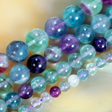 Natural Colorful Fluorite Round Beads 15.5'' Pick Size 4mm 6mm 8mm 10mm 12mm