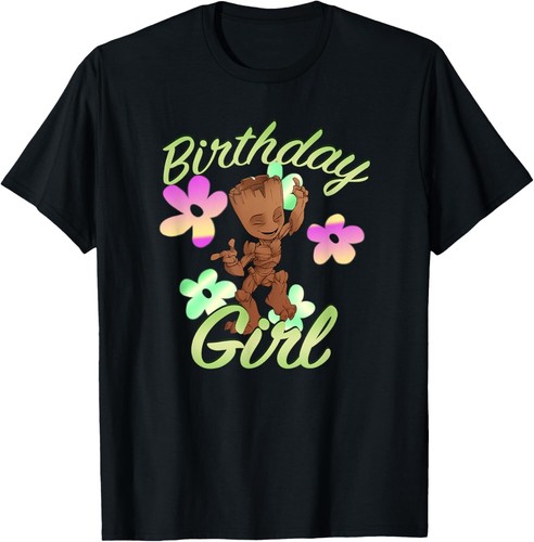 Marvel Groot Birthday Girl Floral Dance T-Shirt Hoodie