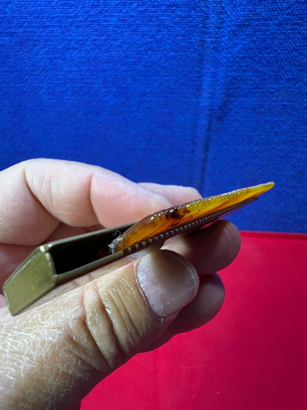 Vintage Brass Pocket **RETRACTING COMB** AA249 eBay