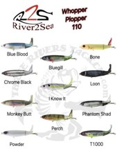 River2Sea Whopper Plopper 110 Topwater Prop Bait Lure - Choose Color Pattern