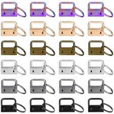 42Pcs Key Fob Lanyard Wristlet Clamp Key Chain Making Supplies for DIY