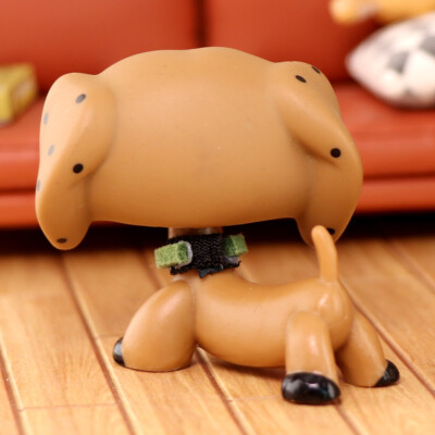 minilpsshop lps Dachshund Dog Monopoly Snow Eyes Dog Bobble Head Kids Gift  Toy