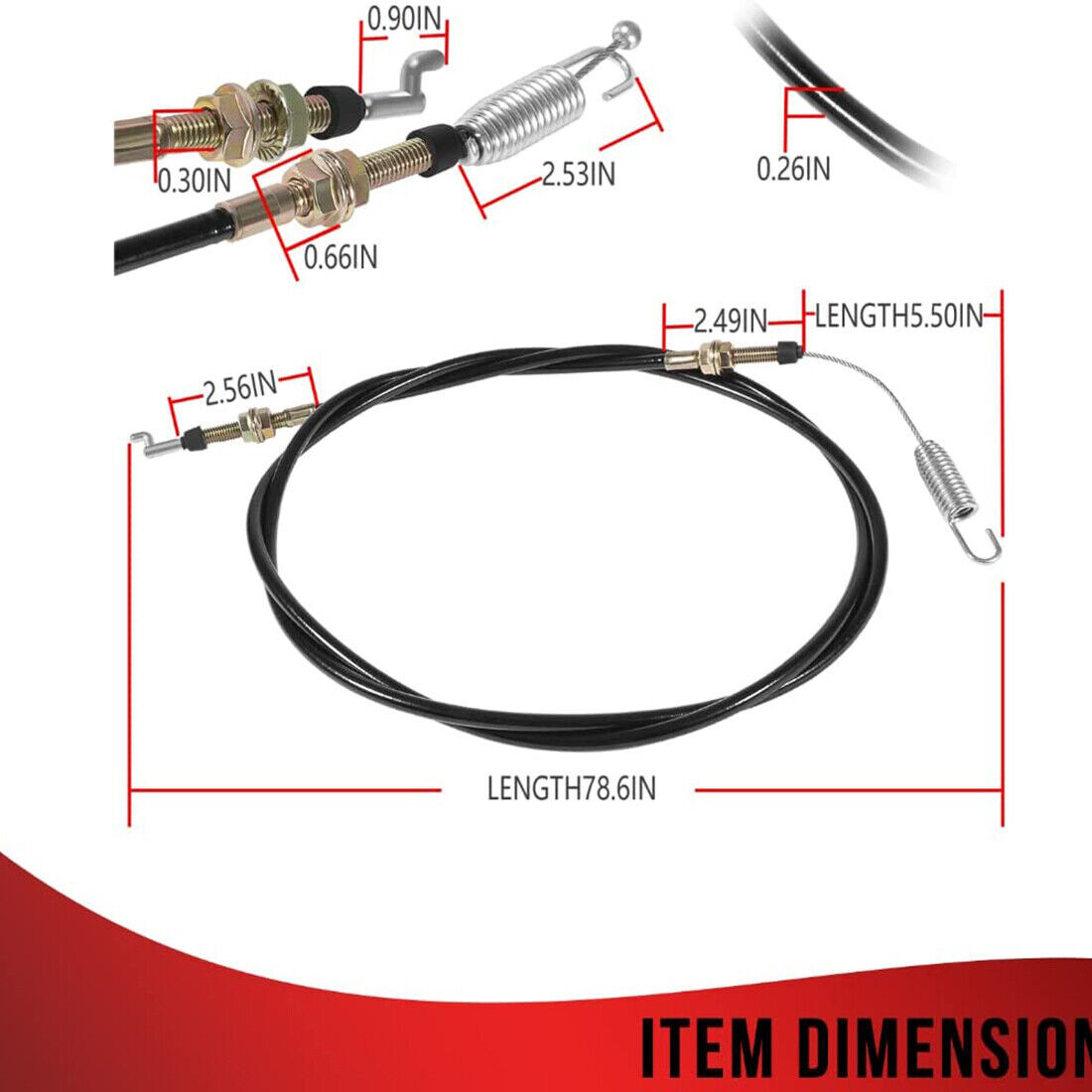 Cables Set of 2 Shifter for Chuck Wagon Trail Wagon 2-11082 American Land Master