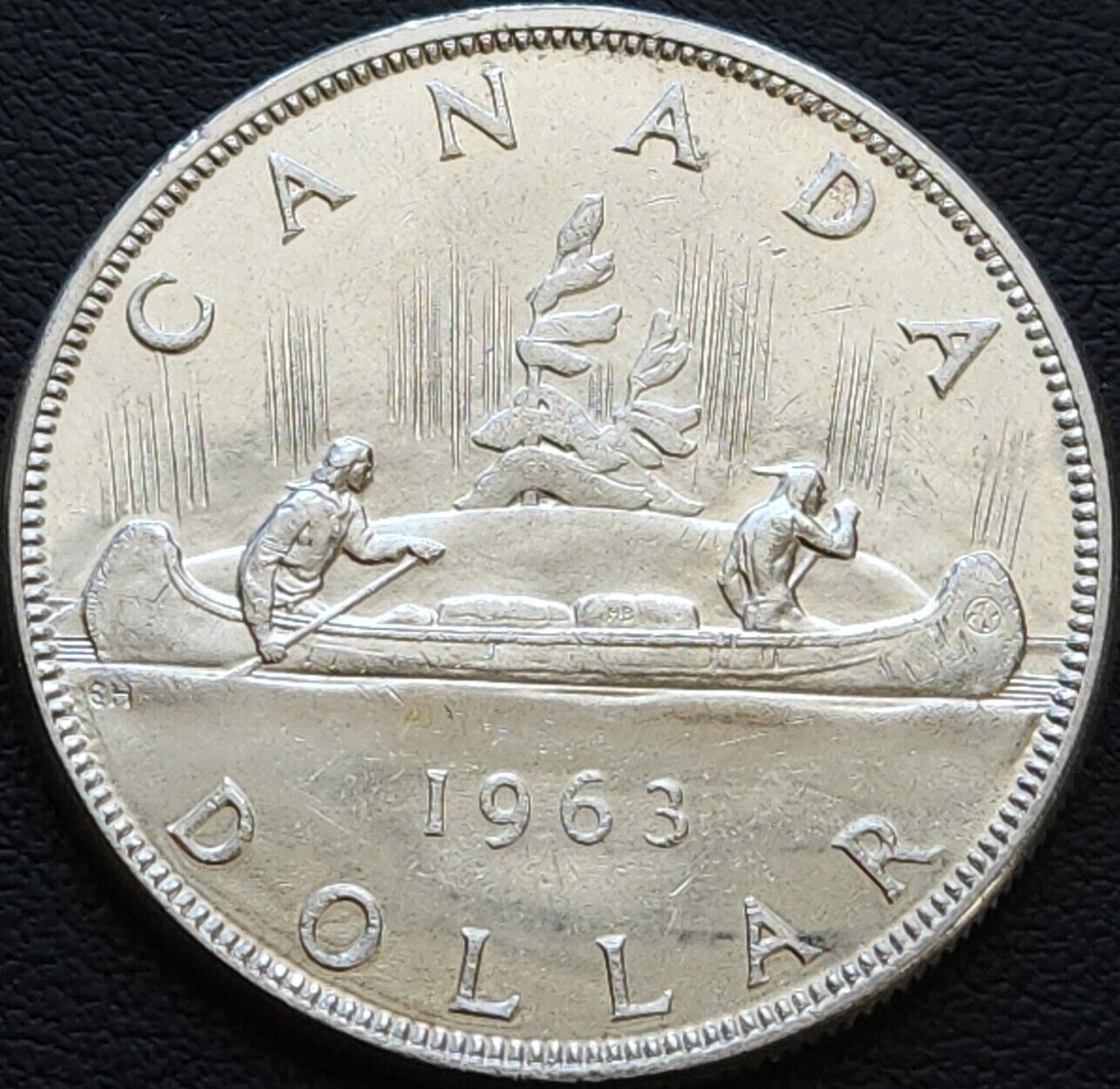 1963 Canada Silver $1 Dollar Coin - 80% Silver - Great Condition