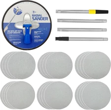 9 Inch Drywall Sander, Manual Hand Drywall Sander with Extension Pole & 24 Pcs 