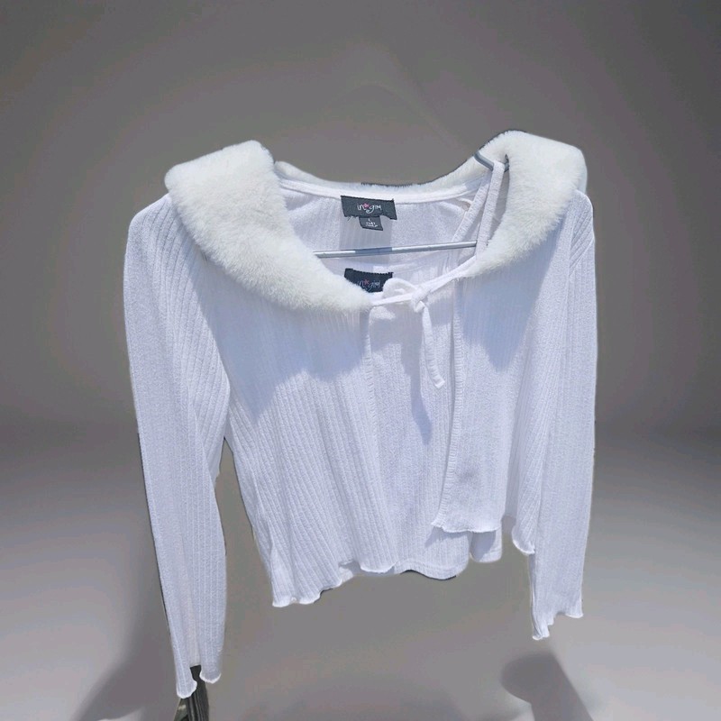 Off White Cream Open Front Cardigan W/ Tank Girls Size 14