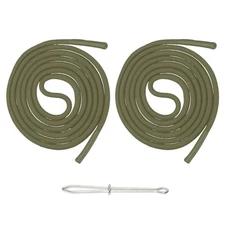 2pcs 53inch Drawstring Cords Hoodie String with Easy Threader, Dark Green