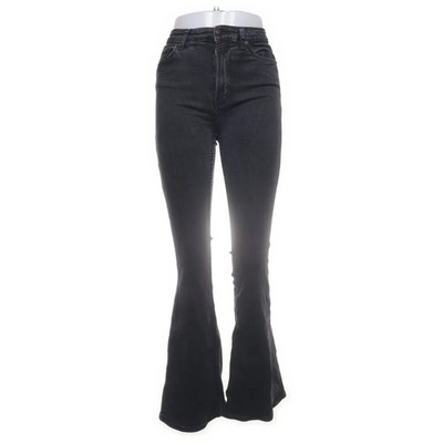 Bershka Denim, Jeans, Größe: 36, FLARE, Grau, Einfarbig, Denim, Damen #13U