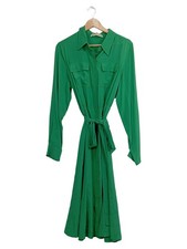 Diane von Furstenberg Damen Hemdblusenkleid Gr. 40 Grün Elegant Viskose