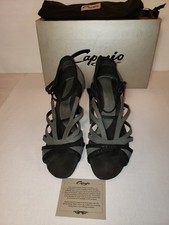 Capezio Madison Women's Ballroom Dance Shoes 7 Black And Gray Leather Fine Shoes