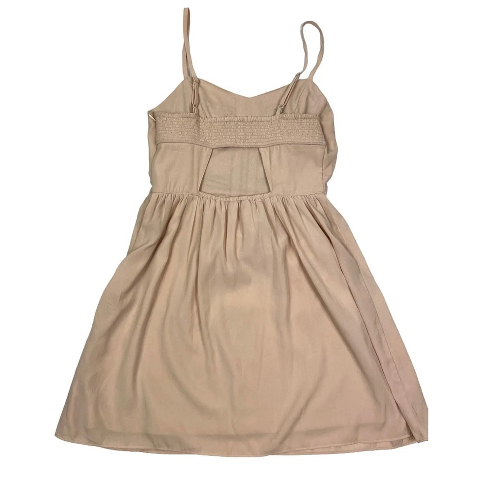 Vestido Mini Correa Espagueti American Eagle Blush Bronceado Cuentas Talla 4 Foto 2 de 4