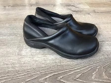 DANSKO Kelsey Super Comfort Womens Size 40 /  10 Black Leather Clogs Slip On
