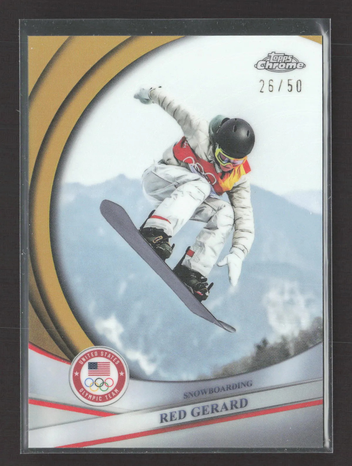 2026 Topps Chrome Olympic Team Red Gerard #19 Gold 26/50