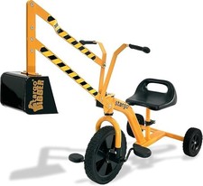 Kids Excavator Tricycle with Pedals, Handlebar, Scooper for Toddlers