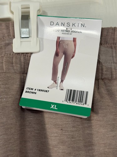 NEW Danskin Women's L Luxe Retro Jogger Pants Brown Very Soft Size XL - Picture 4 of 10