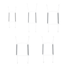 Wire Plate Hangers White Wall Hanging Flexible Spring Art Decoration Pack Of 5