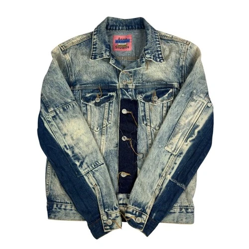 Acne Studios Y2K Pass LT Blue Patchwork Denim jeans Jacket video thumbnail