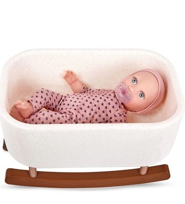 BABI  14-inch Babydoll & Bassinet   Medium-Light Skin Tone  3+  NIB