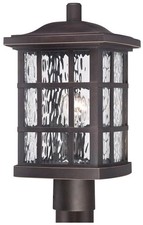 Quoizel Stonington 16 1/2" High Bronze Outdoor Post Light