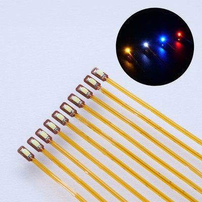 Flexiglow Pre-Wired Chip Leds, 10-Pack, Smd 0603 Size, For Railway Models, Mini_