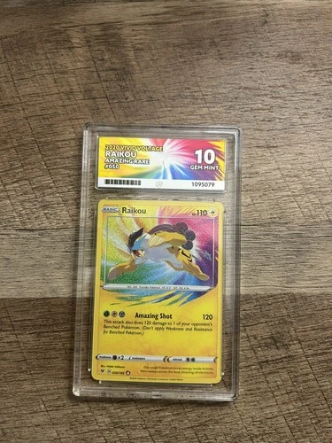 ACE 10 - Raikou Amazing Rare - VIVID VOLTAGE - 050/185 - GEM MINT - Pokemon
