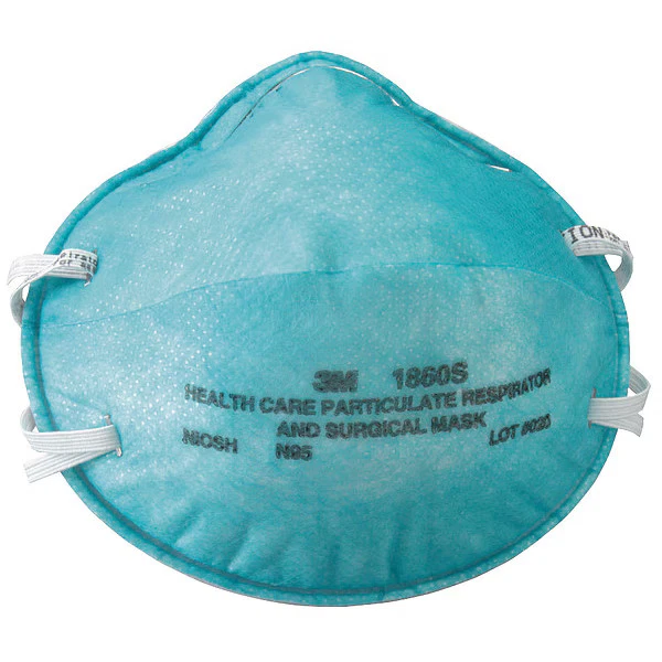Particulate Respirator & Surgical Mask, N95, Level 2, Molded, Dual Straps, Metal