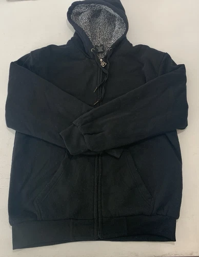 VETEMENTS FELPA CON CAPPUCCIO UOMO BLUE GEAR taglia M full zip nera