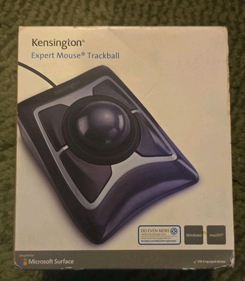 New Kensington 64325 USB 2.0 Expert Mouse Trackball w Wrist Rest
