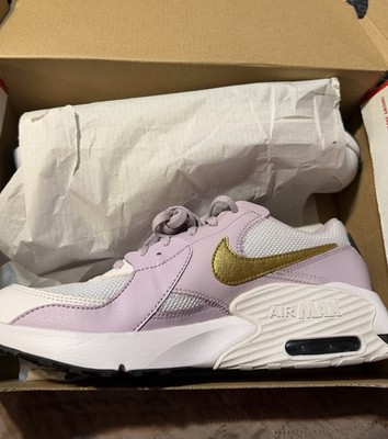 New Nike Air Max Excee GS White Metallic Gold Iced Lilac Marathon Running Shoes