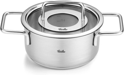 Fissler Pure Collection/Edelstahl-Kochtopf (Ø 16 Cm, 1,9L) Töpfe Inkl. Glas-Deck