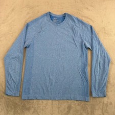 Figs Makato Seamless Long-Sleeve Underscrub Shirt in Heather Blue Men XL