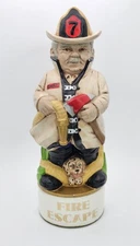Vtg Alberta’s Molds 1972 Fire Fighter Gift Decanter “Fire Escape” 12" Tall Chief