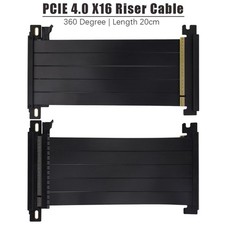 Pcie 4.0 x16 Riser Cable for Vertical GPU Mount, ITX Double Reverse, Length 20cm