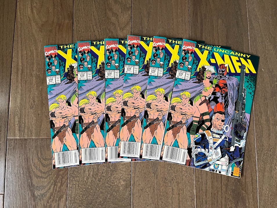 Man 1st〜9th CDまとめ売り UNCANNY X-MEN # 274 VF NEWSSTAND 1ST ROGUE IN SAVAGE LAND JIM LEE