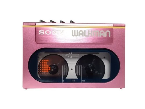 SONY WM-20 Cassette Player Walkman Compact lightweight Vintage 1983 Pink Japan