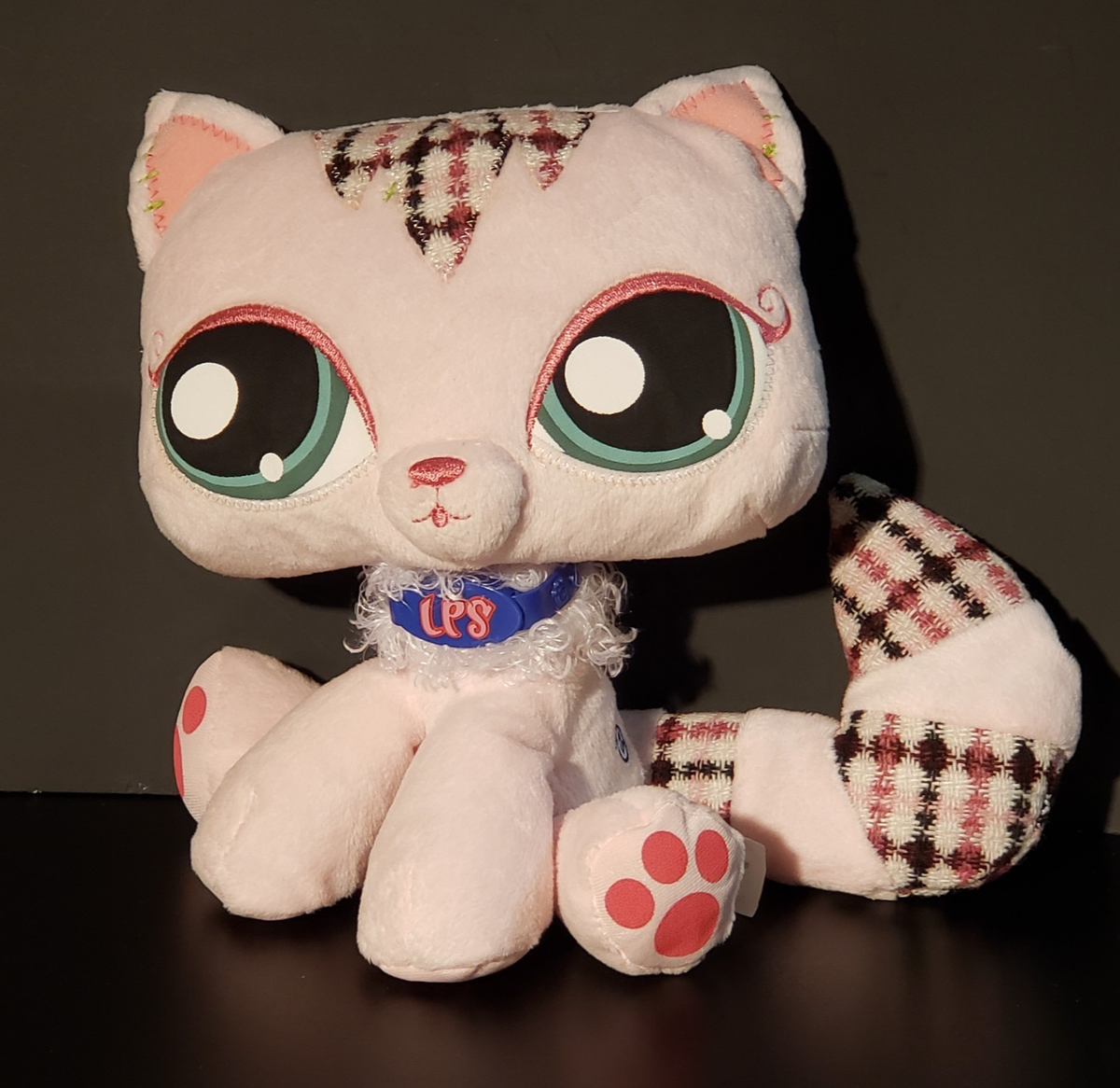Littlest Pet Shop VIP Pink Cat Plush 2007 Hasbro