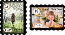 Magnetic Picture Frame, 10 Pack Magnetic Frame Reusable, Magnetic Photo Frames f