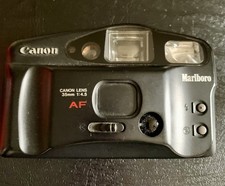 Canon Sure Shot 35mm Auto Focus Point Shoot Film Camera Black with Case