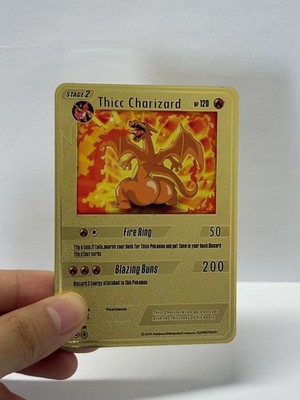 Thicc Charizard HP120 Metal Pokémon Card-Collectible Gift Game