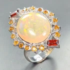 Top Quality AAA 7 ct Natural Opal Ring 925 Sterling Silver Size 9 /R452142