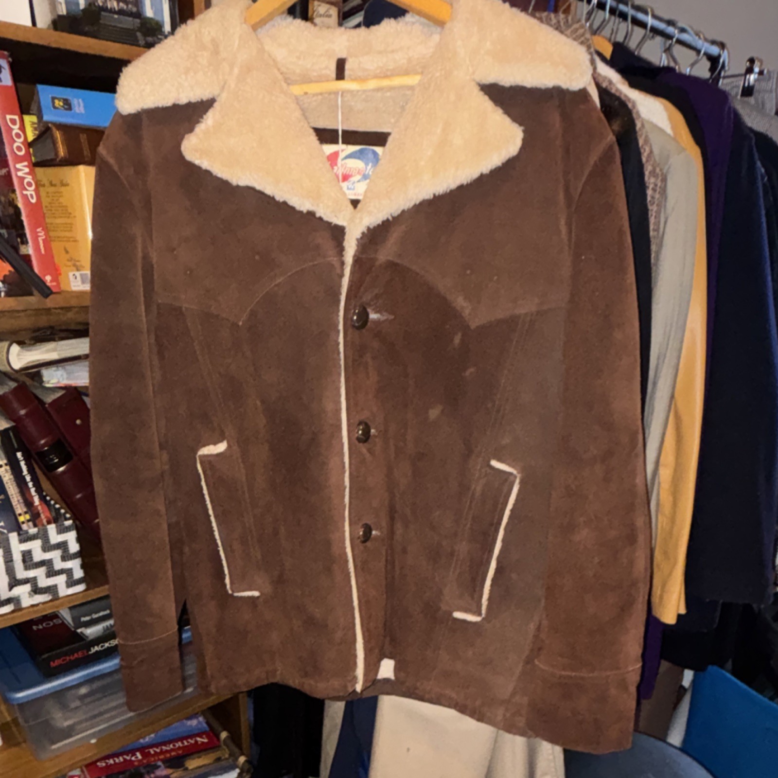 Trailmaster Brown Men's Button Jacket Cowhide She… - image 1
