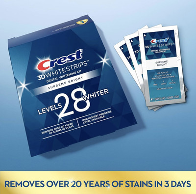Crest 3D Whitestrips Supreme Bright 42 Count Professional Teeth Whitening Kit