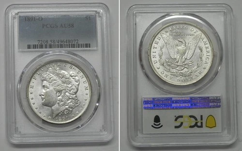 1891-O Morgan Dollar, PCGS AU58  #8072