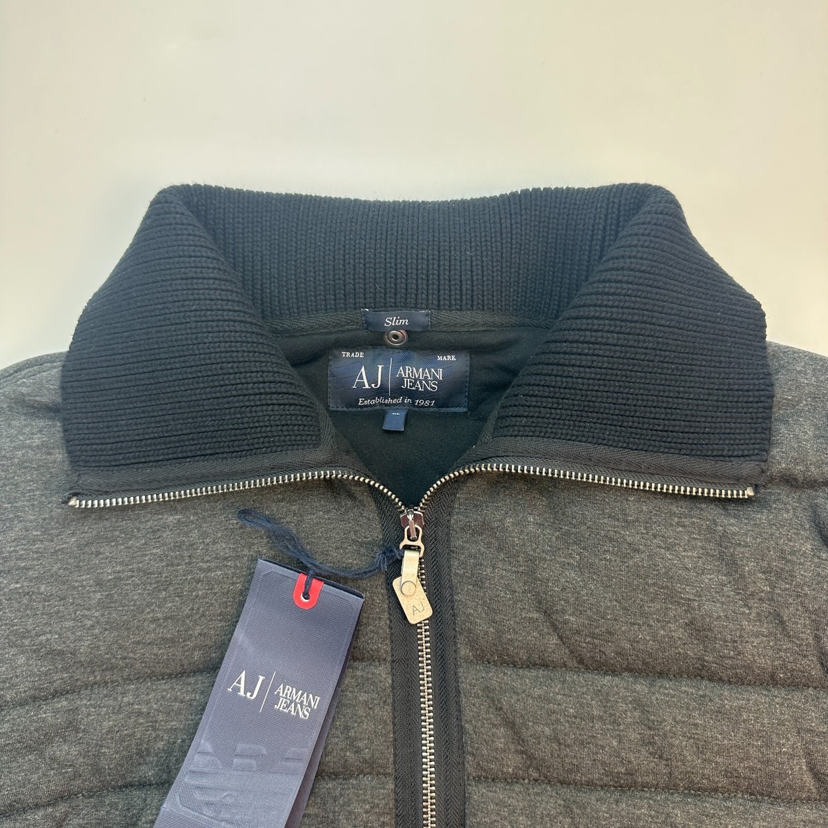 AJ Armani Jeans Slim Fit Hooded Padded Blouson Jacket Men's Size