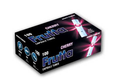 capsule cigarette filter FRUTTA CHERRY Fruit Capsule 100 Empty Cigarette Filter Tubes 1 box