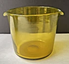 Vintage Blenko? Yellow Gold Wine Blown Glass Rinser Double Spout 4.5" Pitcher