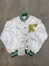 Vintage 70's Oakland Athletics Satin Bomber Jacket West Wind Brand Rare Size L